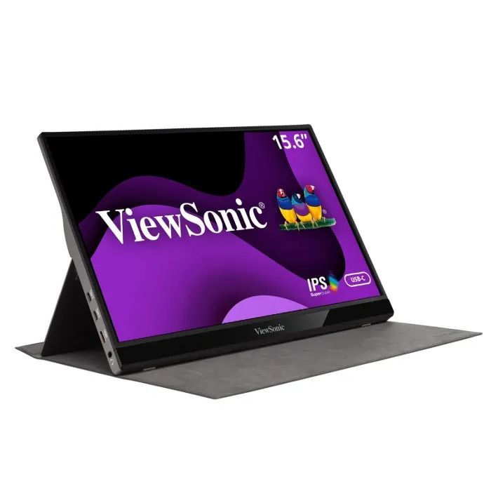 Viewsonic VG1655 15.6" Portable IPS Monitor  1080p, 2-Way USB-C Power, Versatile Ports, Built-In Stand