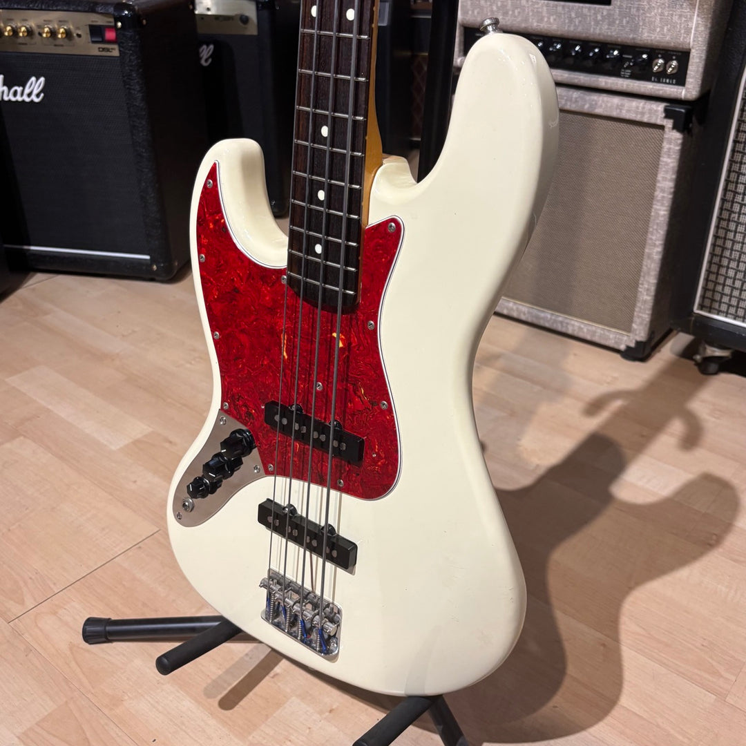 Fender - LEFT HANDED 62' Reissue Jazz Bass  w/ HD Case (1993 - MIJ Rosewood - White) - USED