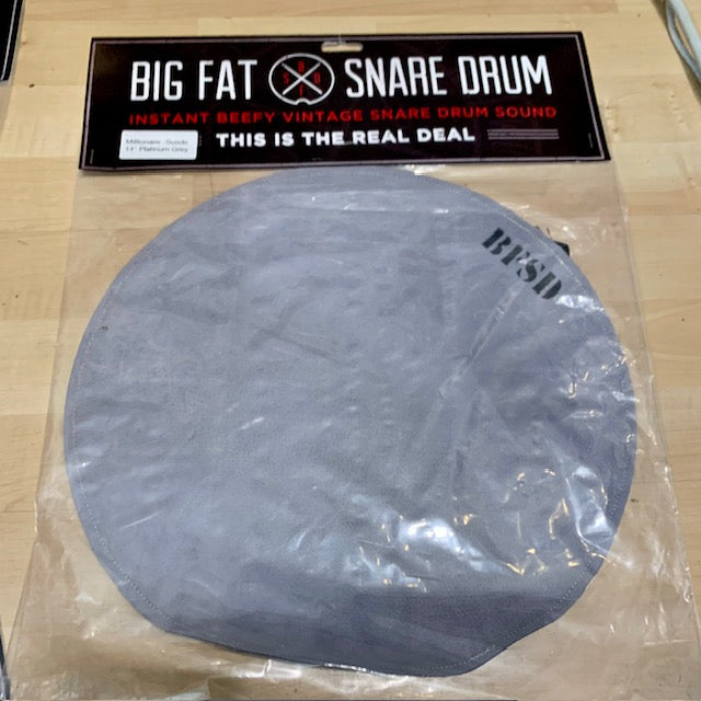 Big Fat Snare Drum SUEDE-PGY-14-The Millionaire Suede Drum Head ''Platinum Grey''