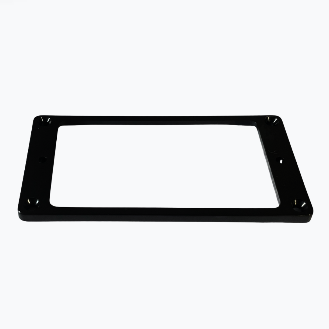 Allparts PC-0743-S23 Short Humbucking Pickup Rings Slanted Black Plastic, Flat Bottom -Pack of 50