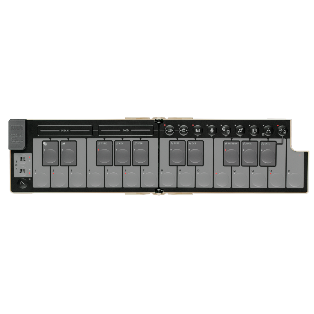 Korg NANOKEYFDSB Foldable pocket size MIDI Keyboard - Sand Beige