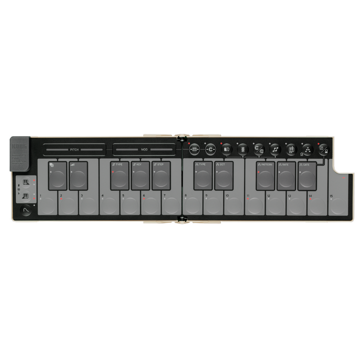 Korg NANOKEYFDSB Foldable pocket size MIDI Keyboard - Sand Beige