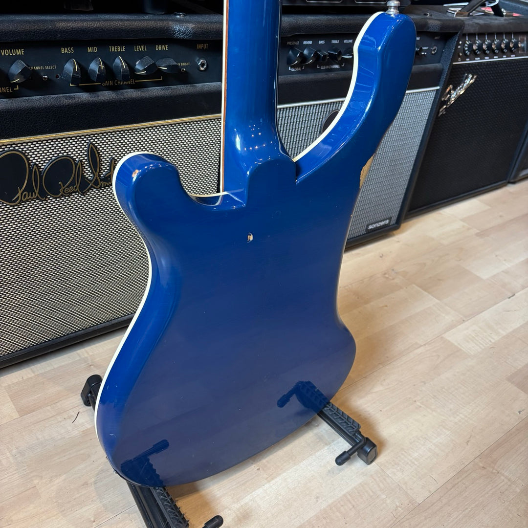 Rickenbacker 4001 Bass w/ Aftermarket HD Case ( Azure Glo Blue - 1977 ) - USED