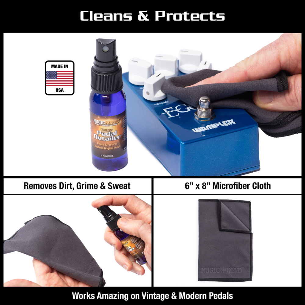 MusicNomad MN286 Pedal Care Kit for Guitar & Bass – 12 pc/Kit