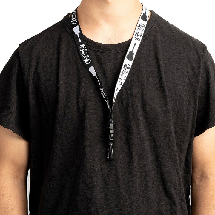 Martin 18N0354 Black/White – Martin Gear Lanyard with Plastic Clip, Size 0.75 x 36