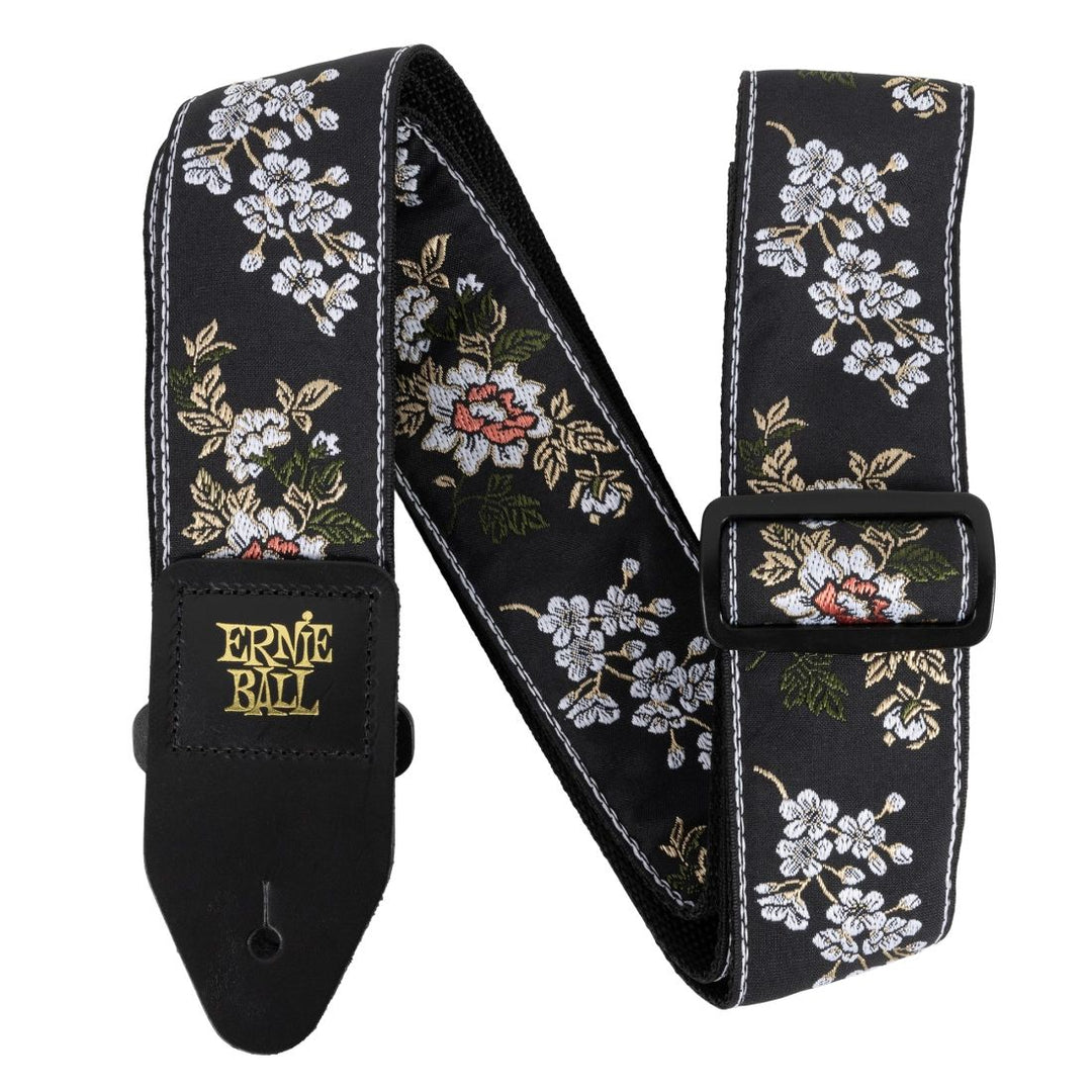 Ernie Ball White Blossom Jacquard Guitar Strap