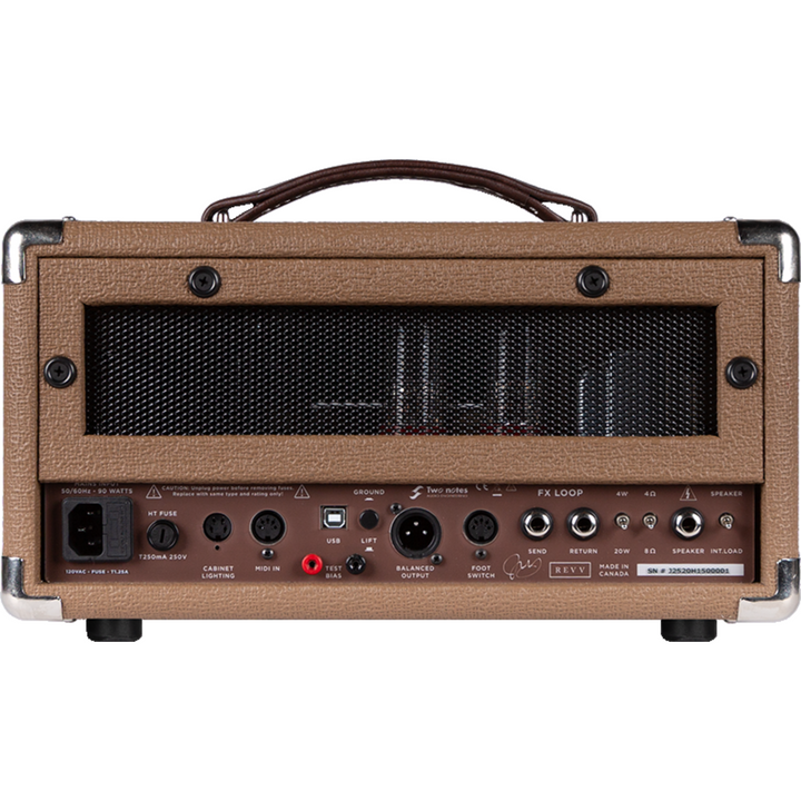 Revv Dynamis D20 Joey Landreth Edition - Tube Amplifier Head - Brown Face