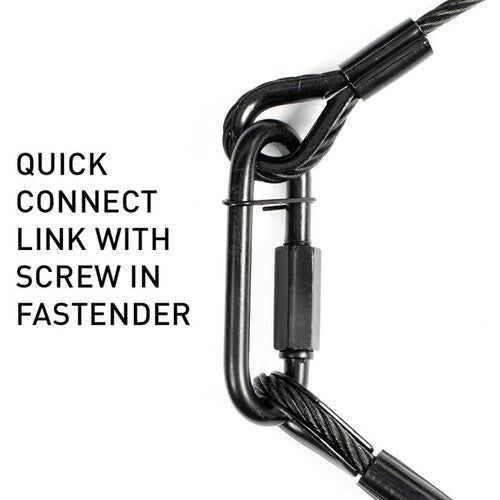 ADJ SC6B Steel Safety Cable - 31in - 70kg Rated - Black