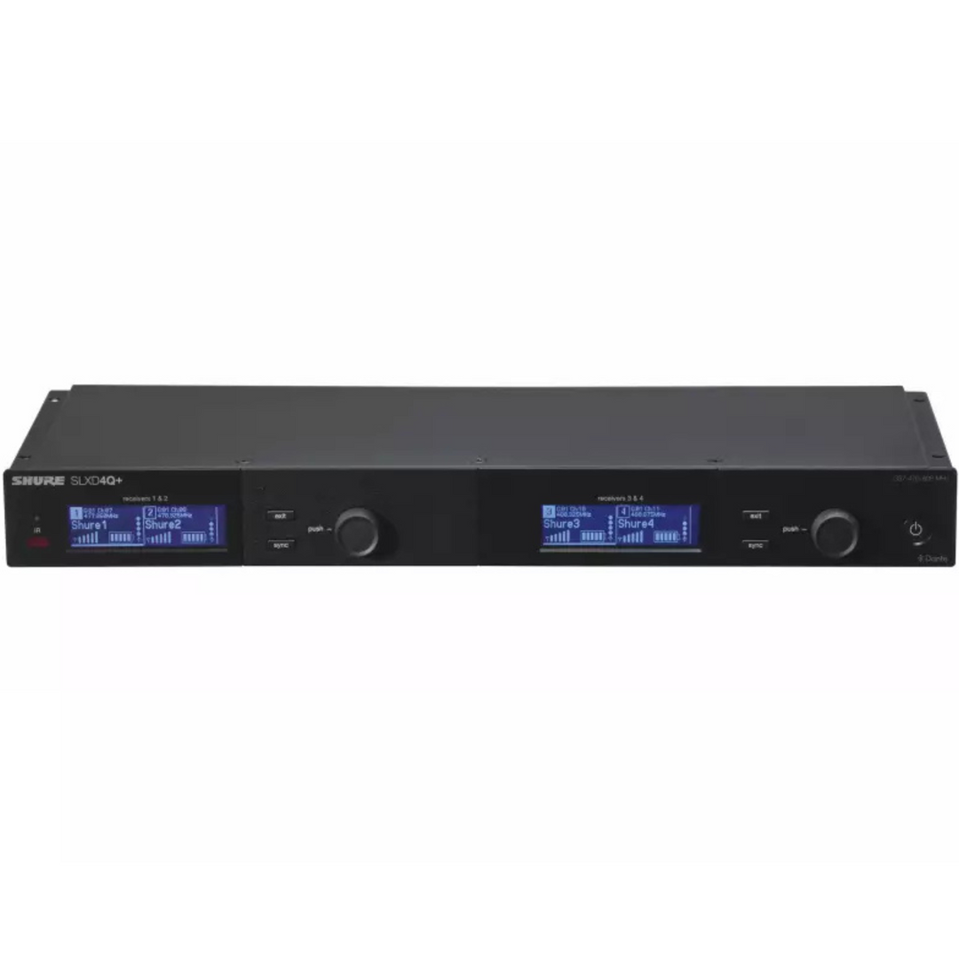 Shure  SLXD4QDAN+ Quad-Channel Digital Wireless Receiver with Dante (G57: 460 to 608 MHz)