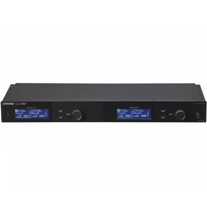Shure  SLXD4QDAN+ Quad-Channel Digital Wireless Receiver with Dante (G57: 460 to 608 MHz)