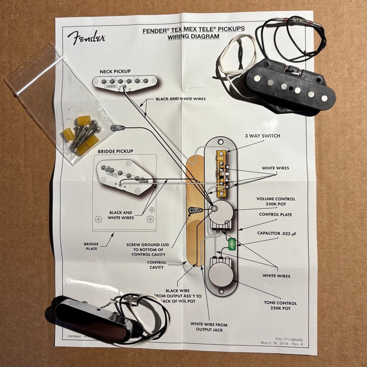 Fender - Tex Mex Telecaster Pickup Set - USED