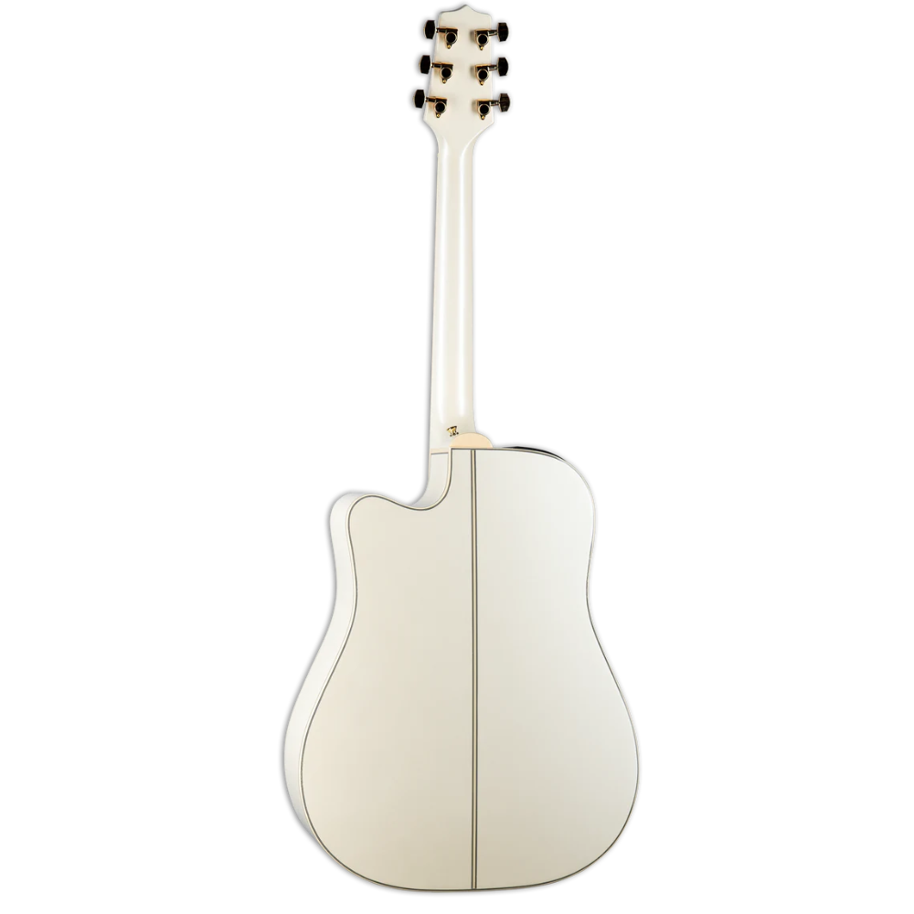 Takamine GD37CE-PW Dreadnought Solid Spruce Top – Pearl White Finish TP-3G preamp Gig bag included