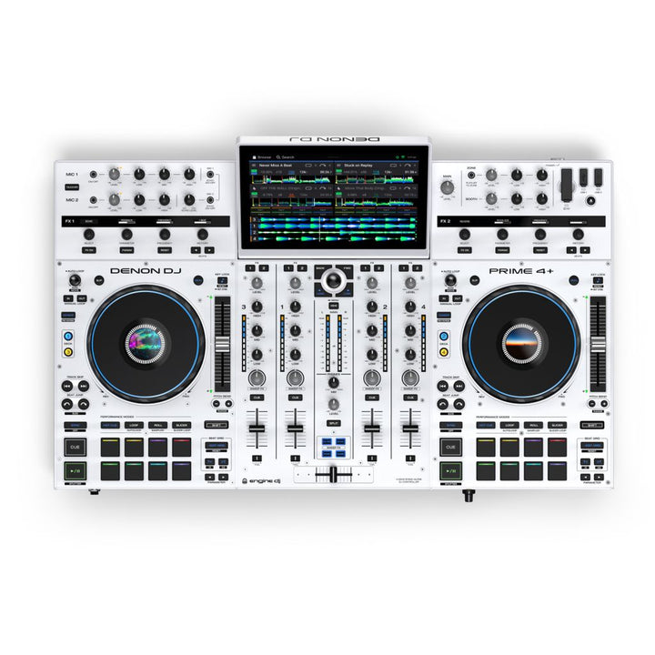 Denon DJ Prime 4+ Standalone 4-Deck DJ Controller - White
