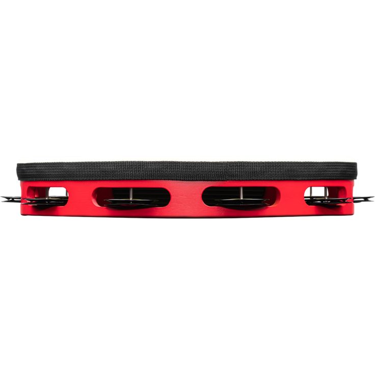 Meinl Percussion 10" Touring Synthetic Head Wood Tambourine Single row Red Black plated steel jingles