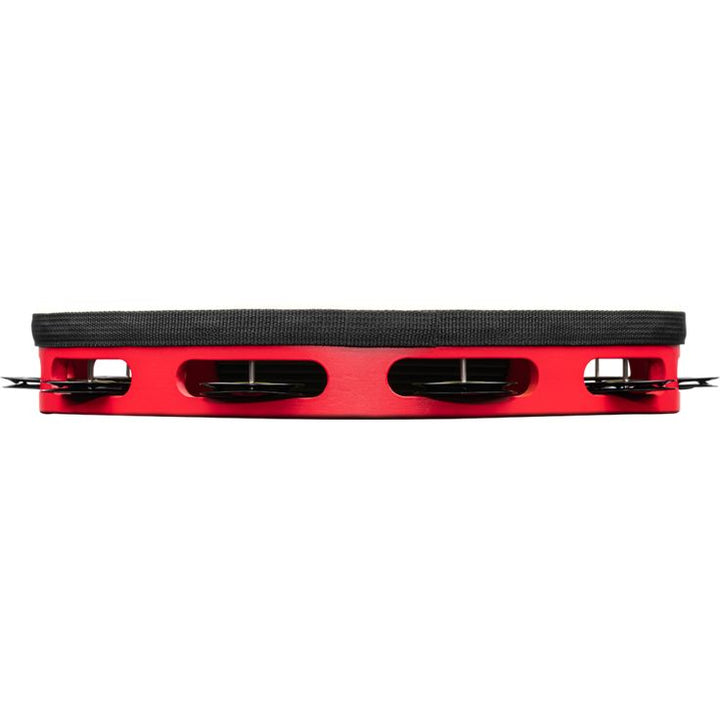 Meinl Percussion 10" Touring Synthetic Head Wood Tambourine Single row Red Black plated steel jingles