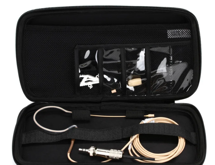 Countryman E6 Directional Earset Microphone for Speaking with 2mm Cable and 3.5mm Connector for Sennheiser Wireless - Light Beige