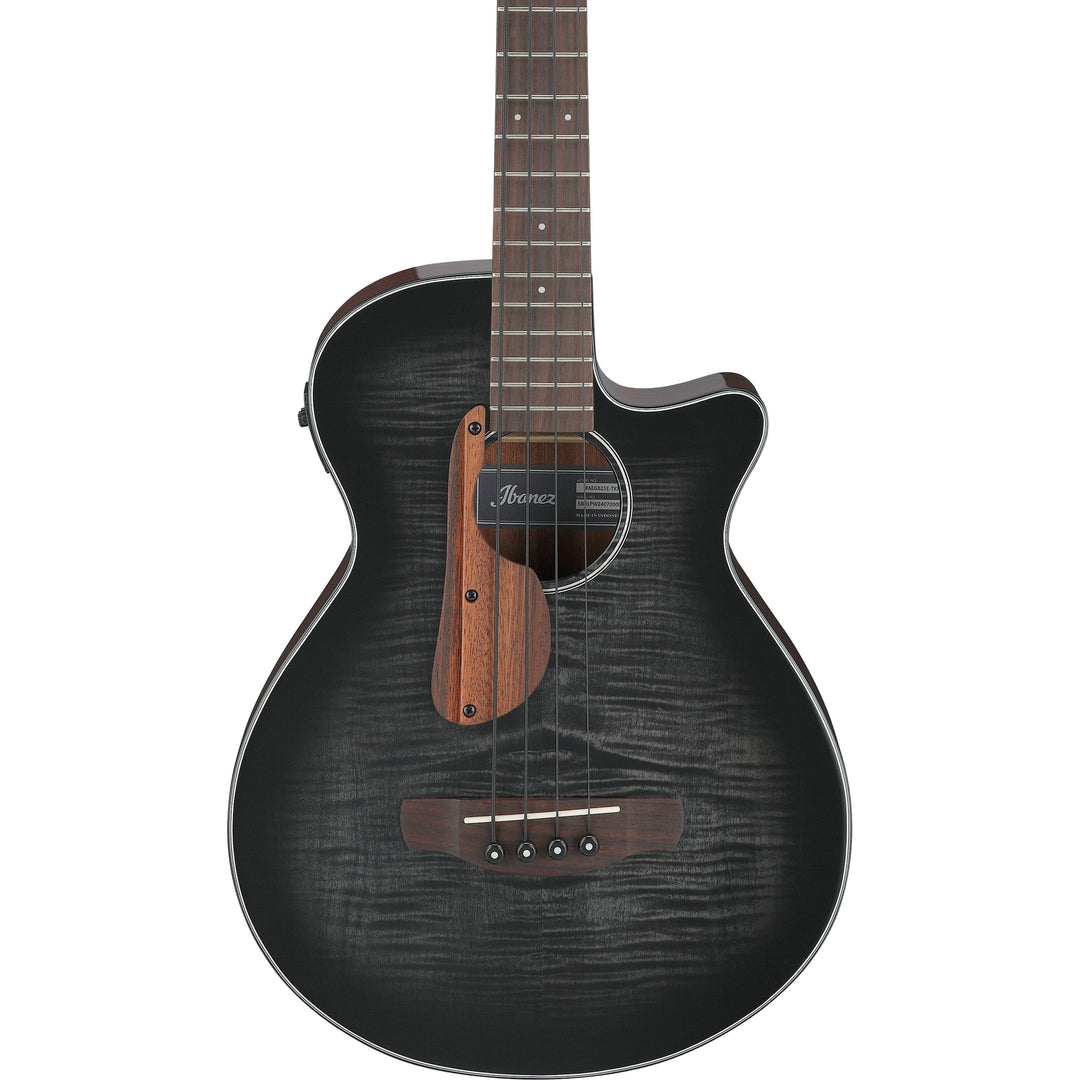 Ibanez AEGB25ETKH Acoustic/Electric Bass  - Transparent Black Sunburst High Gloss, Natural High Gloss Back and Sides