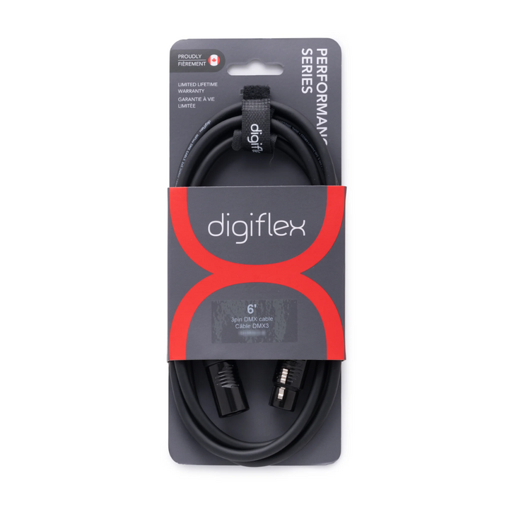 Digiflex HDMX3-25  25' Performance Series HiFlex DMX Cable 3 pin XLRM to XLRF