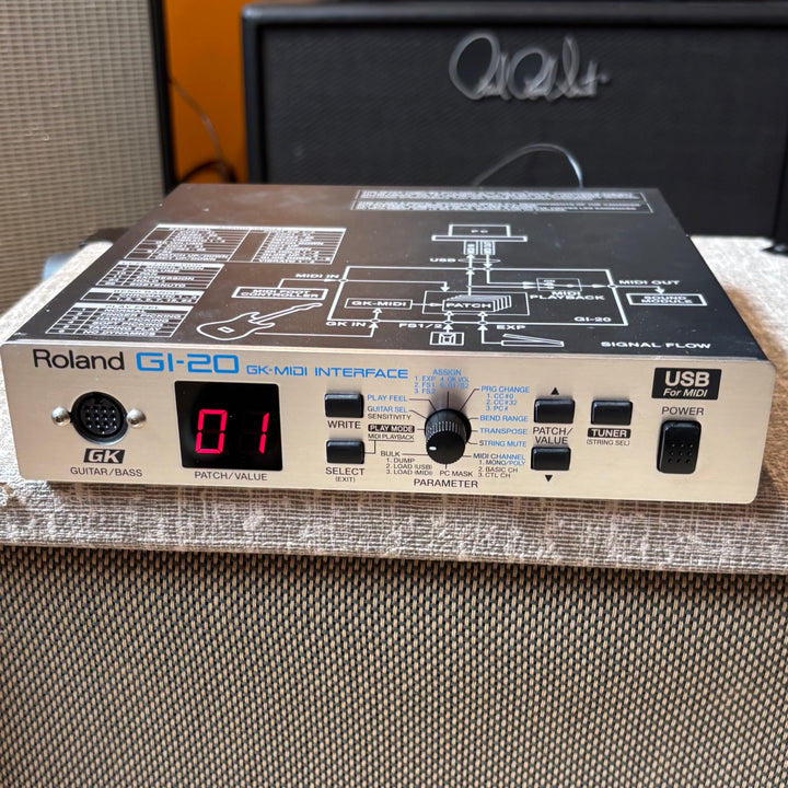 Roland - GI-20 GK MIDI Interface 1/2 Rack w/ Power Supply (2003) - USED