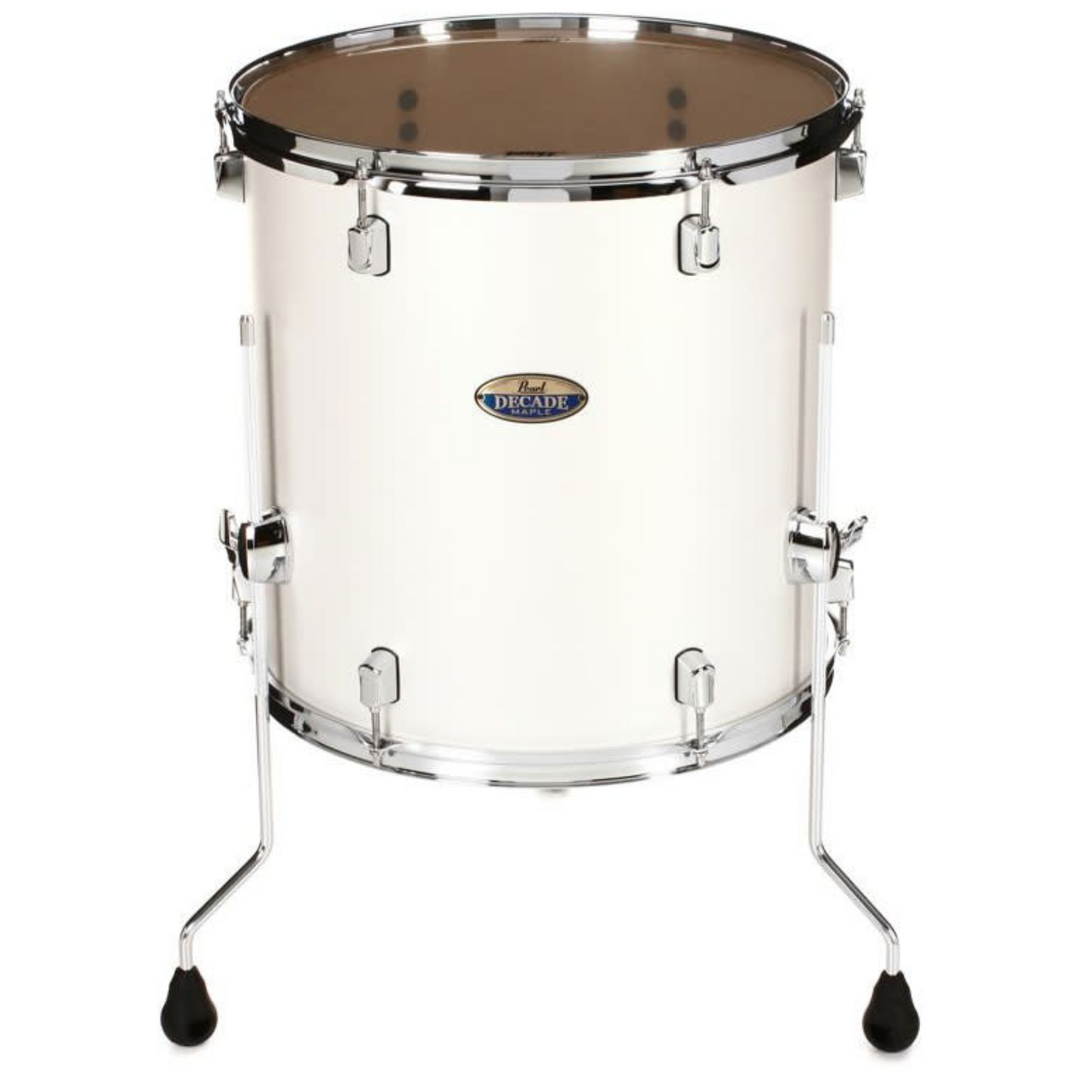 Pearl Decade Maple 14"x14" Floor Tom – White Satin Pearl