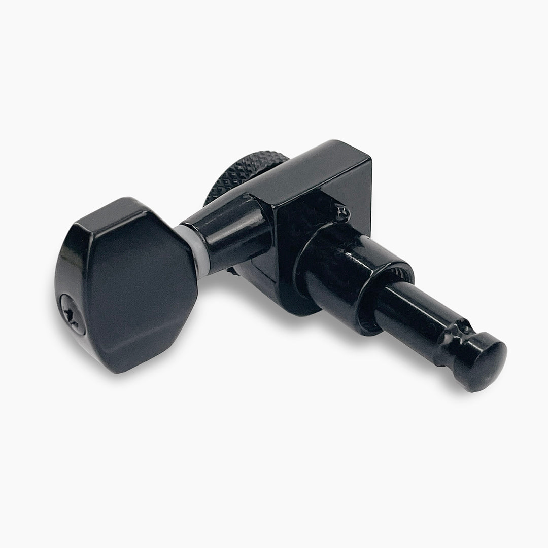Allparts TK-7106-003 True-Lok Mini Locking Tuners - 6-in-line, Single Pin, Black