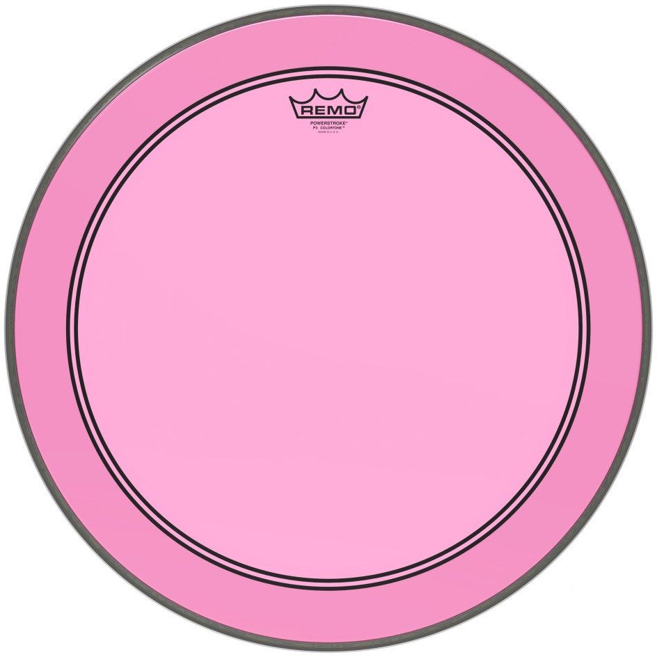 Remo P3-1320-CT-PK Bass, POWERSTROKE 3, COLORTONE, 20" Diameter, Pink