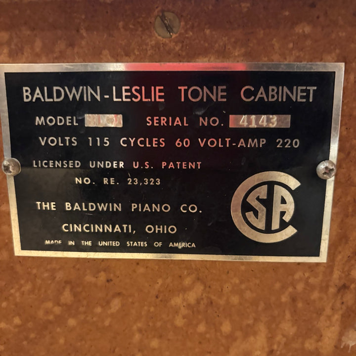 Early 1960's Baldwin BL-1 Guitar Leslie w/ Speed Control Switch & Wiring Harness - USED