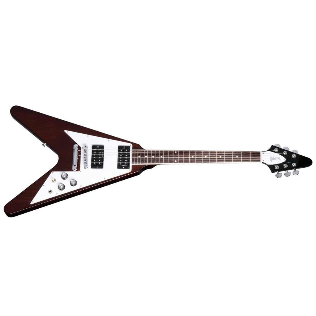 Gibson 70s Flying V Electric Guitar with Case - Dark Walnut