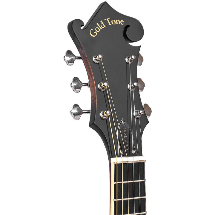 Gold Tone F-6 6-String F-style Mando-Guitar with Pickup and Case