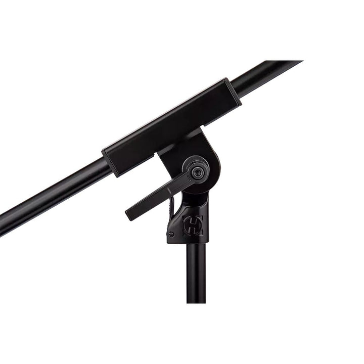 Hercules MS120BPRO Low Profile Round Base Microphone Stand with Telescopic Boom & EZ Microphone Clip