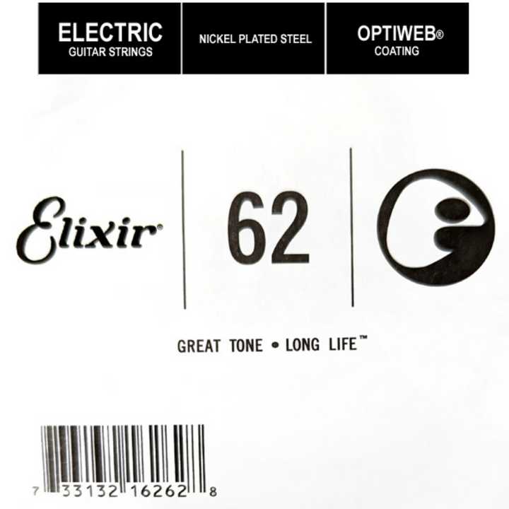 Elixir 16262 Electric Guitar NPS OPTIWEB Coating, Single String .062
