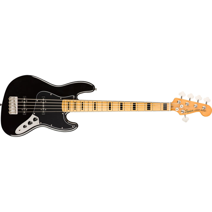 Squier Classic Vibe '70s Jazz Bass V Maple Fingerboard Electric Bass Guitar - Black