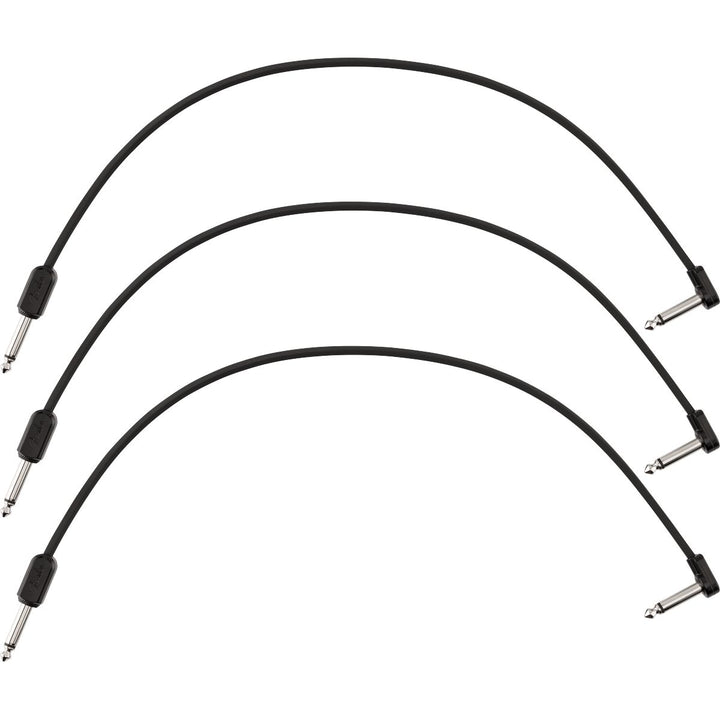 Fender Blockchain 16" Patch Cable, 3-pack, Straight/Angled