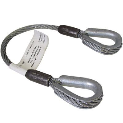 Burger SL38-10 Steel 3/8 Safety Wire Rope Sling - 10 Foot