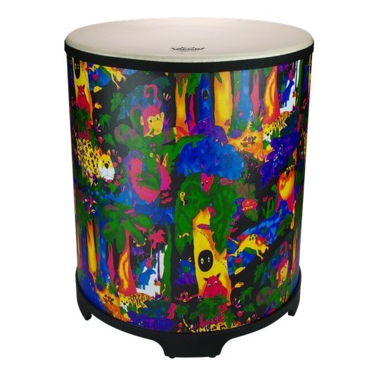 Remo KD-5218-01-CST Kids Percussion, Gathering Drum, 18" Diameter, 21" Height, Comfort Sound Technology Head, Rain Forest Finish