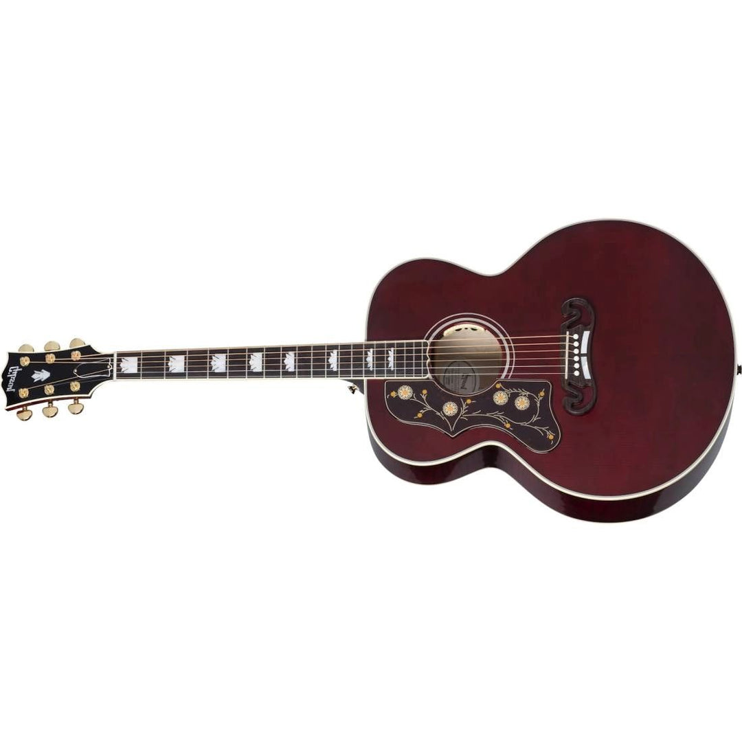 Gibson SJ-200 Standard Acoustic/Electric Guitar - Wine Red (Left Handed)