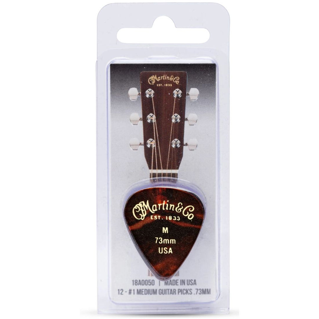 Martin Guitars 351 Shape Celluloid Picks (12 Pack) - Medium