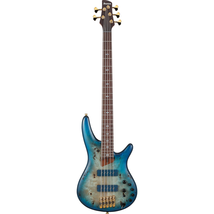 Ibanez SR Prestige 5 String Bass (Ghost Fleet Blue Burst) SR6605GFB