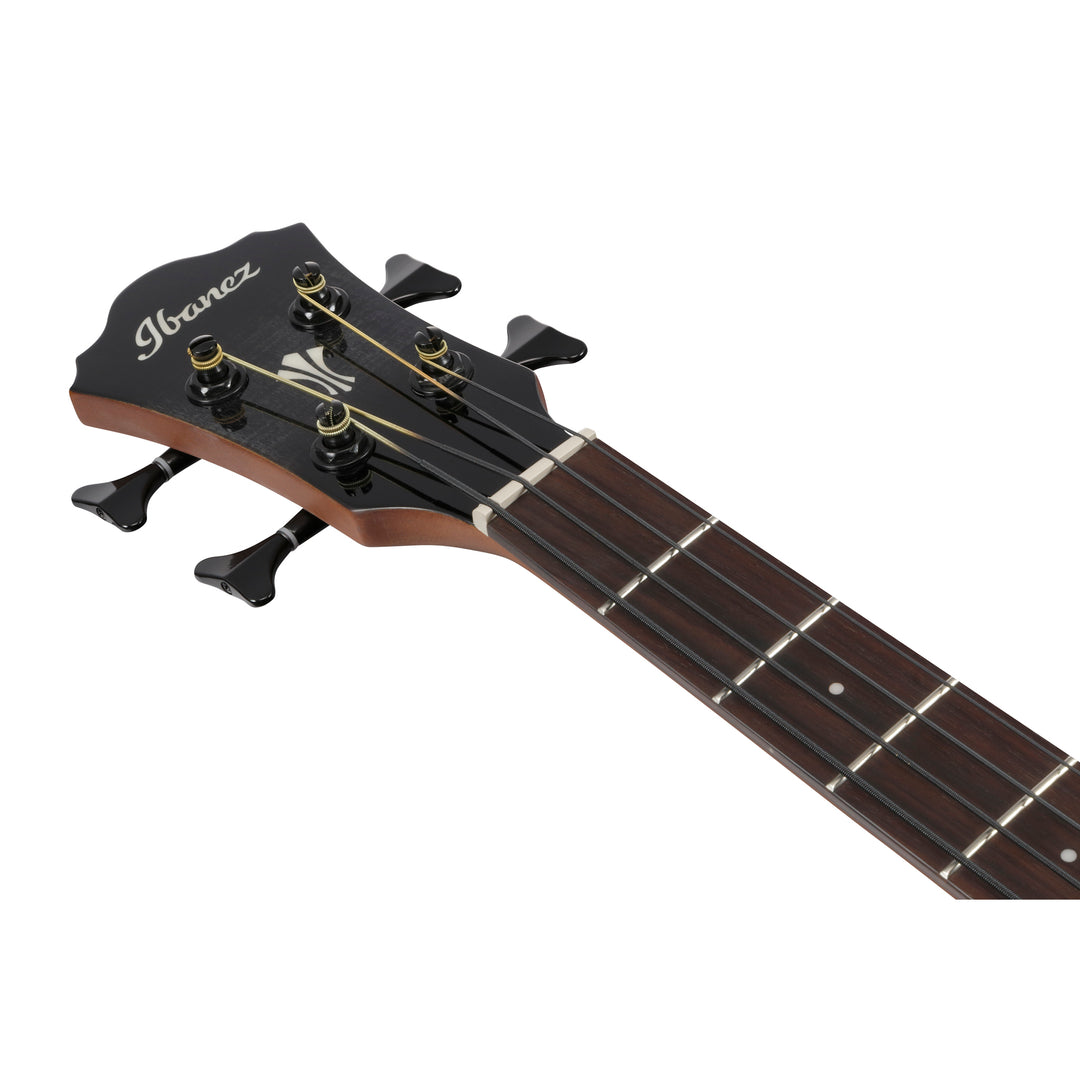 Ibanez AEGB25ETKH Acoustic/Electric Bass  - Transparent Black Sunburst High Gloss, Natural High Gloss Back and Sides