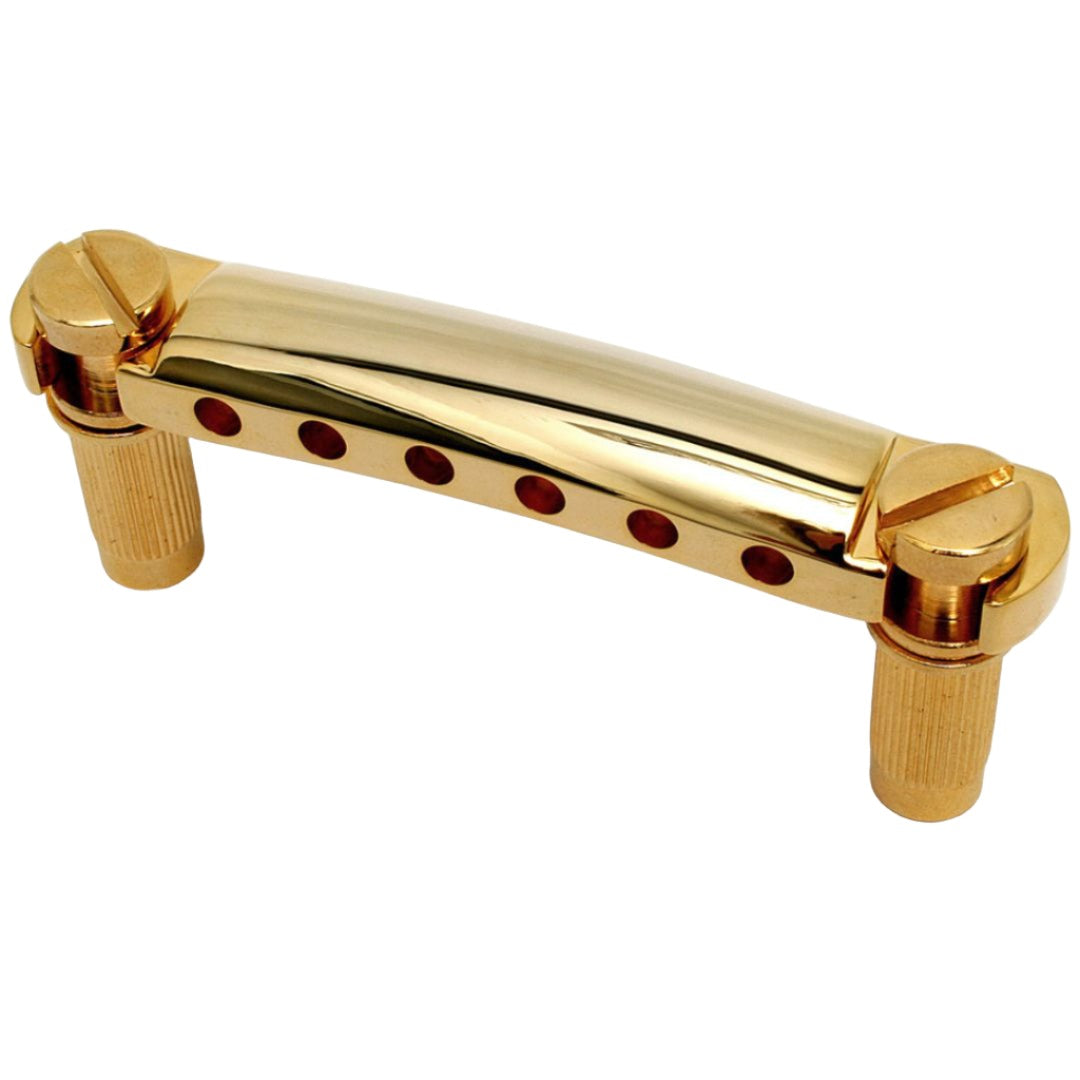 Allparts TP-3900-002 Goldo Stop Tailpiece with Metric Studs and Anchors - Gold