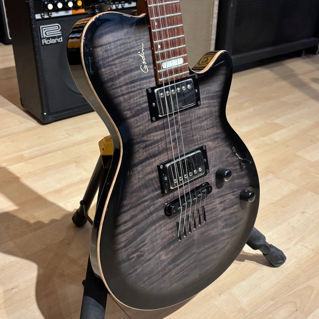 Godin - LG Signature FM-Trans Black Seymour Duncan Loaded w/Godin Gig Bag (2003) - USED