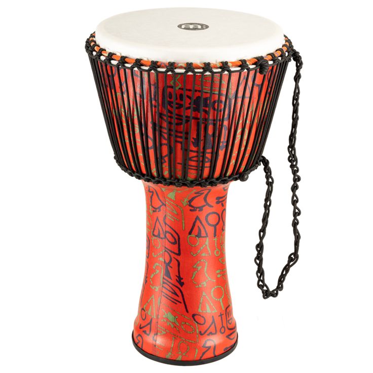 Meinl Percussion 14" Rope Tuned Travel Series Djembe Synthetic Head (Patented) Pharaoh's Script
