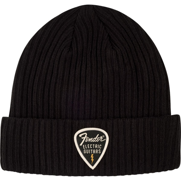 Fender Pick Patch Ribbed Beanie (Black)