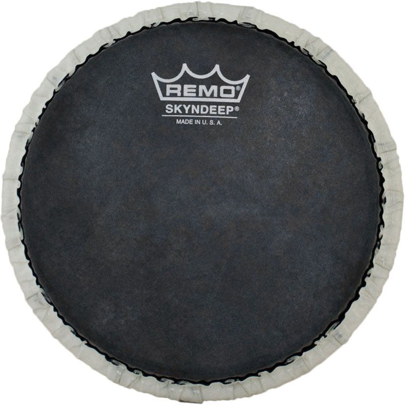 Remo M9-0715-S4-SD009 Bongo Drumhead, Tucked, 7.15", SKYNDEEP, 'Black Calfskin' Graphic