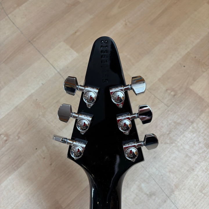 Gibson - 80s RI Flying V - Ebony w/ Brown Deluxe Gibson HD Case  & Case Candy (2023-Demo)