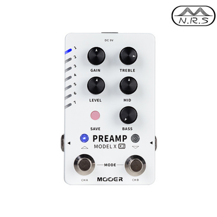 Mooer M725 Preamp Model X2 Digital Effects Pedal