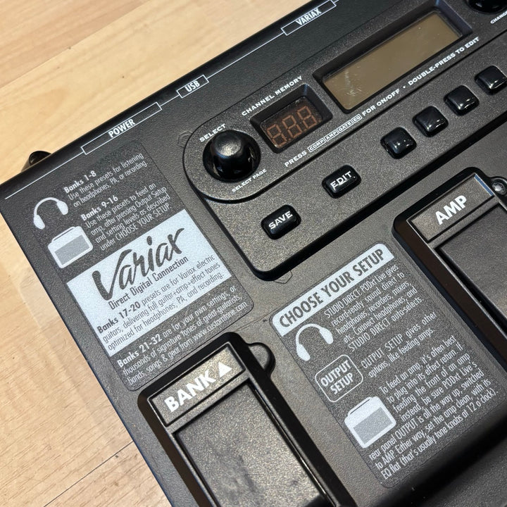 Line 6 - POD XT Live Guitar Multi FX Unit w/ PWR Supply - USED