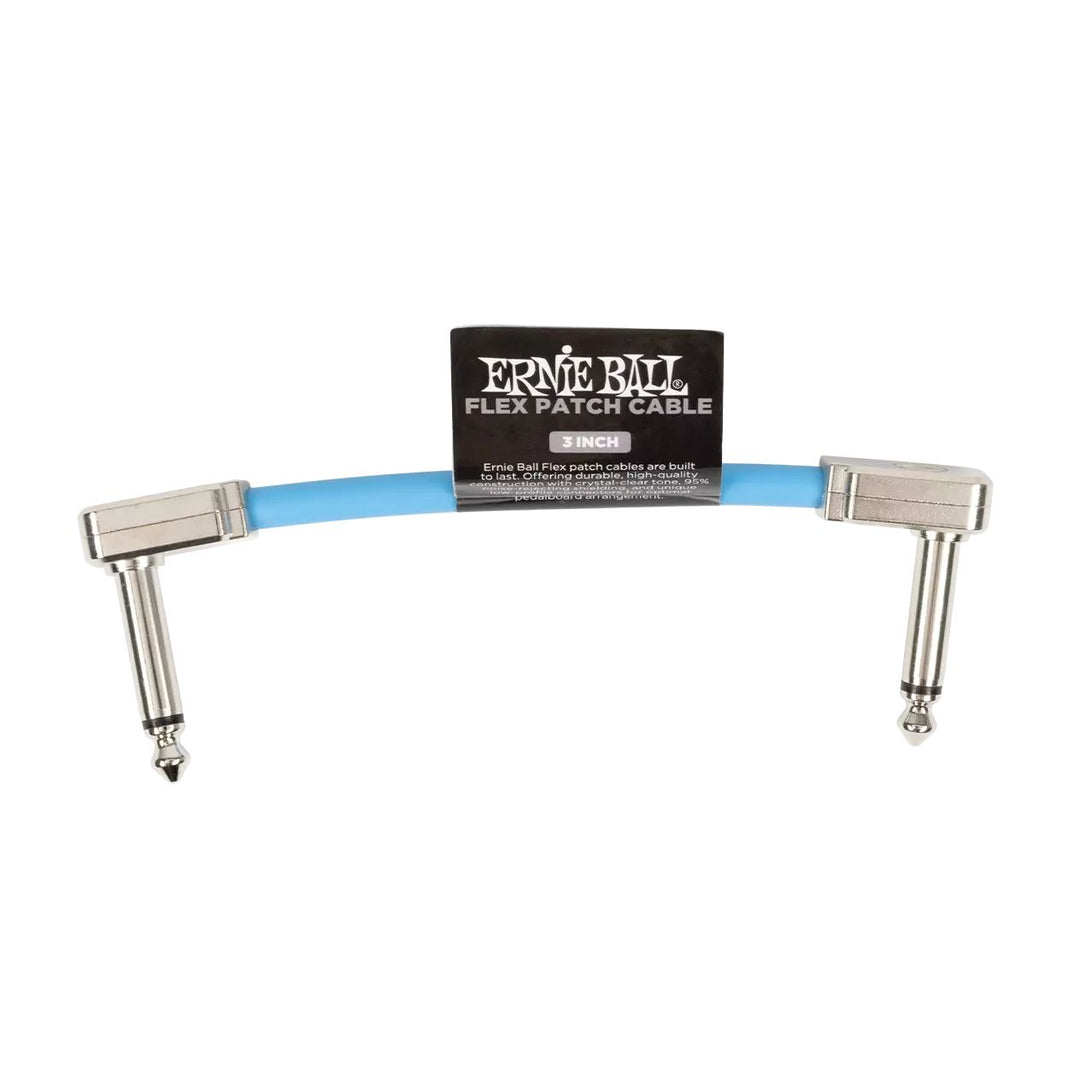 Ernie Ball 6454EB Flex Patch Cable 3" - Blue