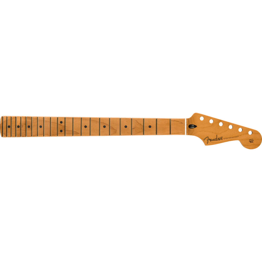 Fender Satin Roasted Maple Stratocaster® Neck, 22 Jumbo Frets, 12", Maple, Flat Oval Shape