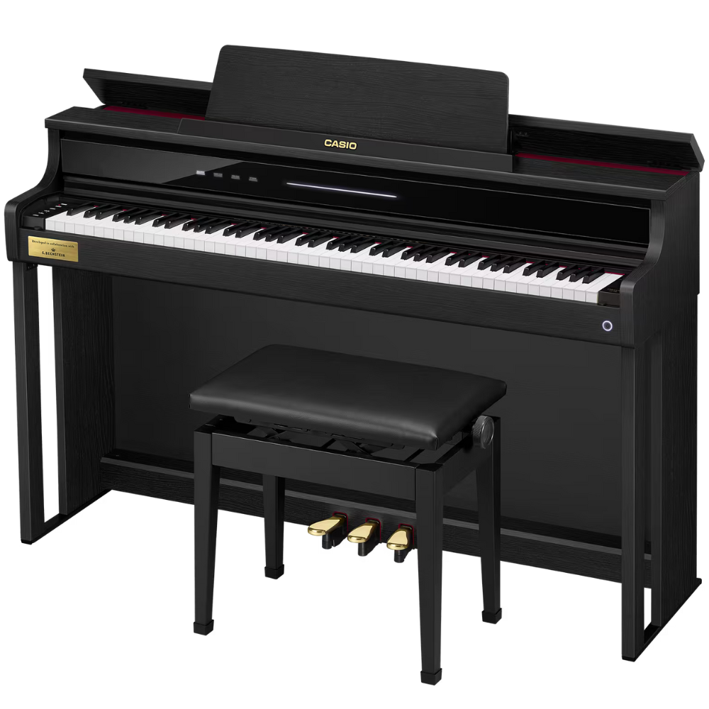 Casio AP-750BK Celviano 88-note Upright Style Cabinet Digital Piano w/ C. Bechstein w/ 29 tones bench included - Black